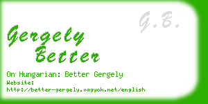 gergely better business card